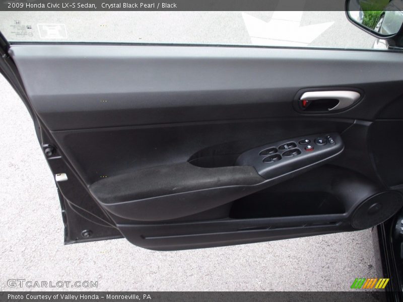 Crystal Black Pearl / Black 2009 Honda Civic LX-S Sedan