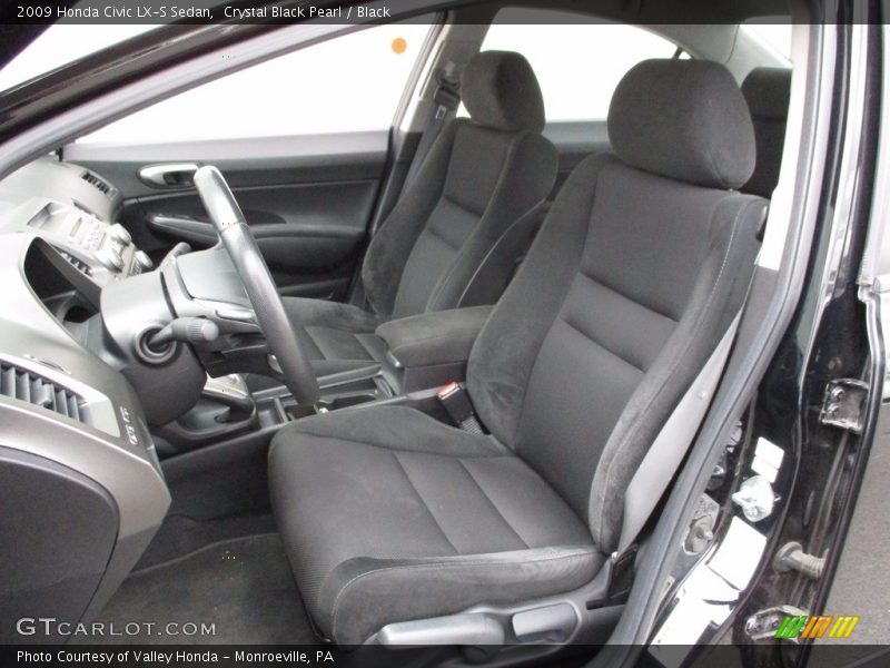 Crystal Black Pearl / Black 2009 Honda Civic LX-S Sedan