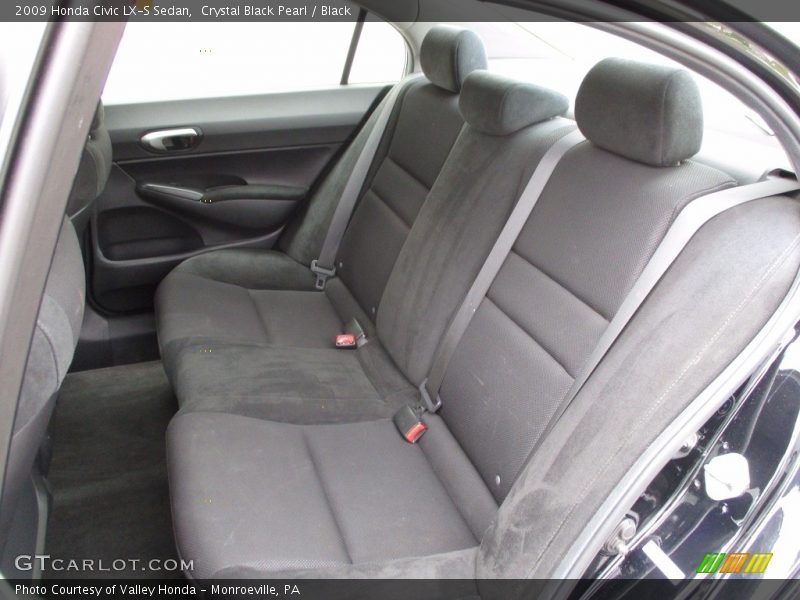 Crystal Black Pearl / Black 2009 Honda Civic LX-S Sedan