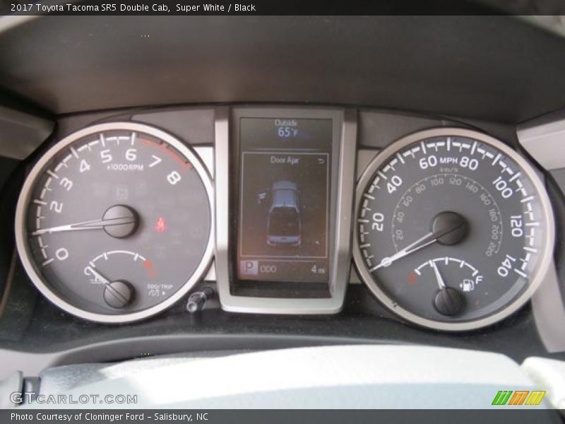 Super White / Black 2017 Toyota Tacoma SR5 Double Cab