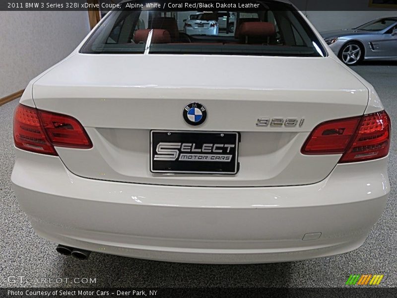 Alpine White / Coral Red/Black Dakota Leather 2011 BMW 3 Series 328i xDrive Coupe