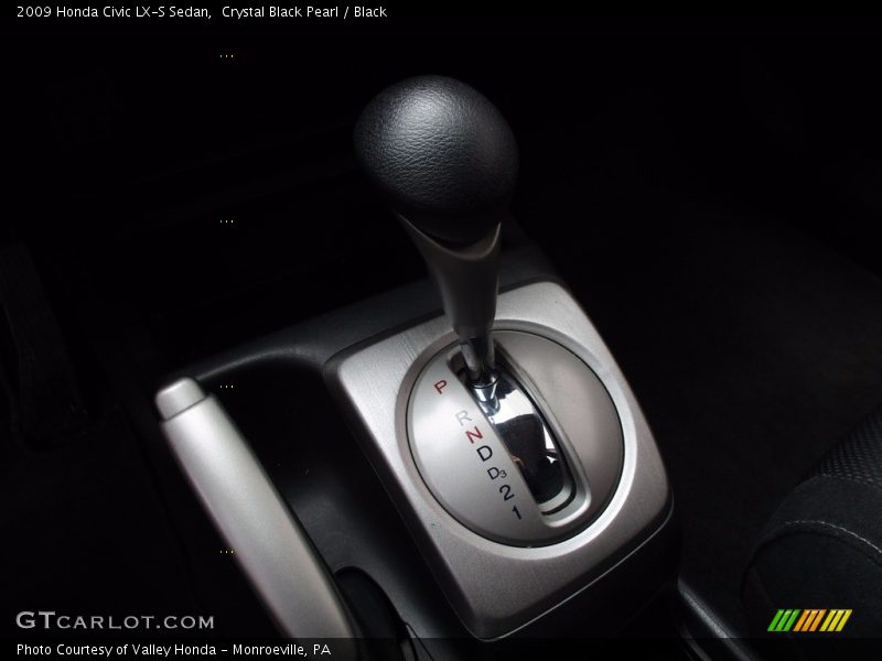 Crystal Black Pearl / Black 2009 Honda Civic LX-S Sedan