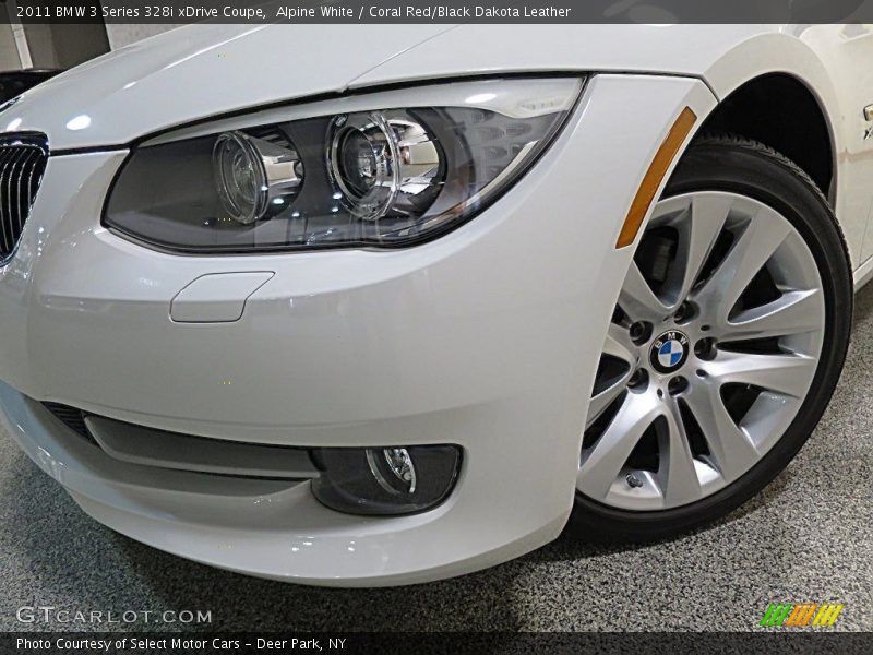 Alpine White / Coral Red/Black Dakota Leather 2011 BMW 3 Series 328i xDrive Coupe