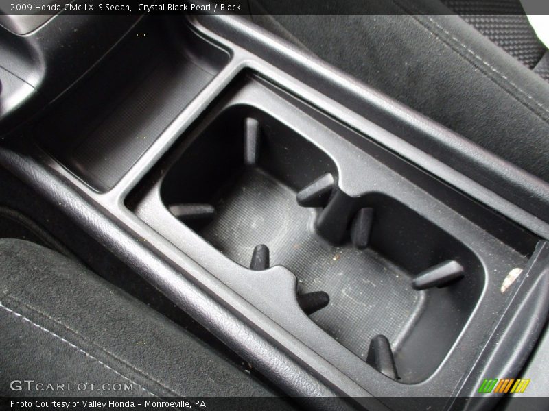 Crystal Black Pearl / Black 2009 Honda Civic LX-S Sedan