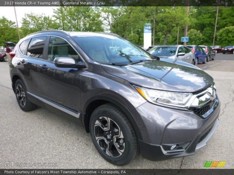 Gunmetal Metallic / Gray 2017 Honda CR-V Touring AWD