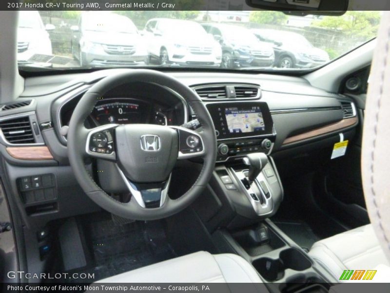 Gunmetal Metallic / Gray 2017 Honda CR-V Touring AWD