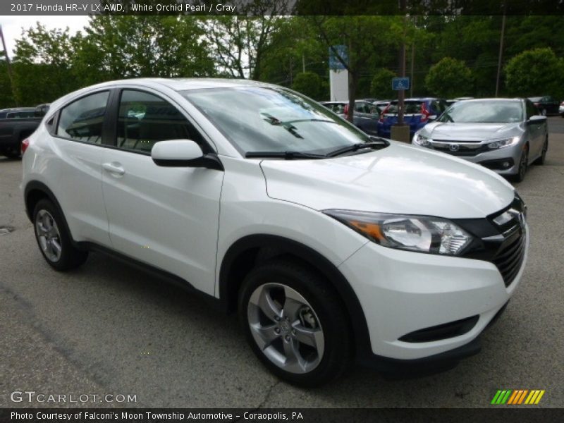 White Orchid Pearl / Gray 2017 Honda HR-V LX AWD