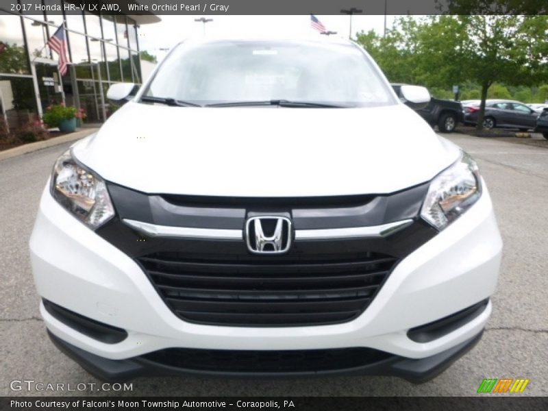 White Orchid Pearl / Gray 2017 Honda HR-V LX AWD