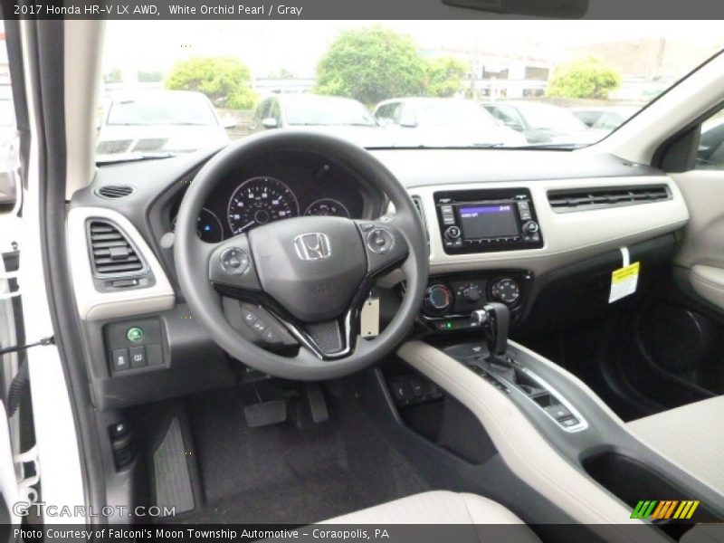 White Orchid Pearl / Gray 2017 Honda HR-V LX AWD