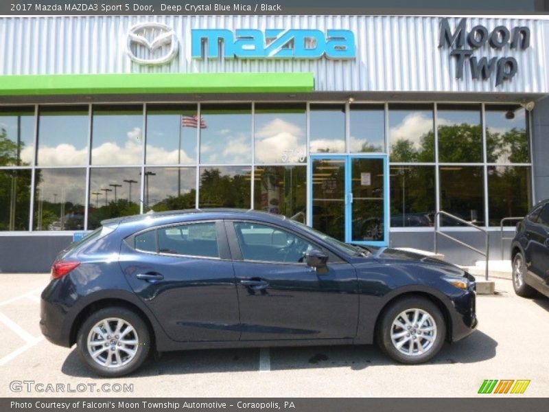 Deep Crystal Blue Mica / Black 2017 Mazda MAZDA3 Sport 5 Door