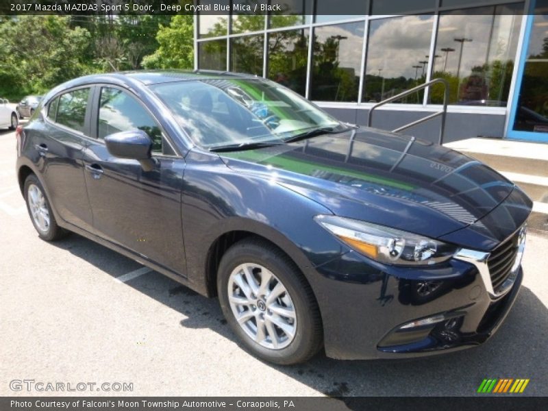 Deep Crystal Blue Mica / Black 2017 Mazda MAZDA3 Sport 5 Door