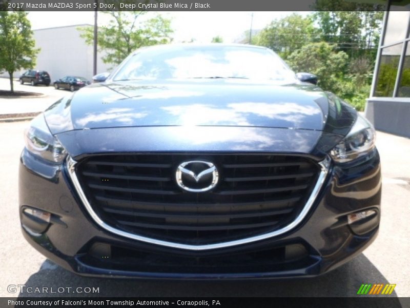 Deep Crystal Blue Mica / Black 2017 Mazda MAZDA3 Sport 5 Door