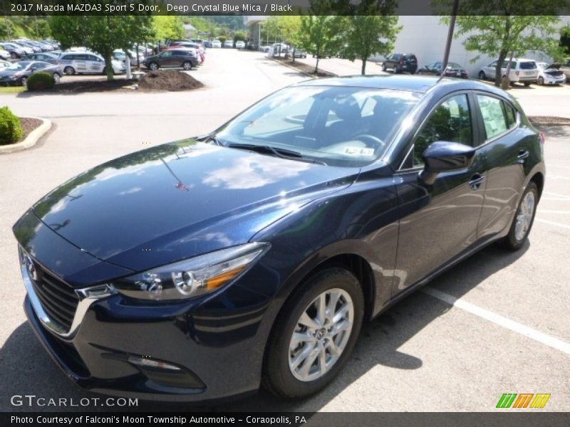 Deep Crystal Blue Mica / Black 2017 Mazda MAZDA3 Sport 5 Door