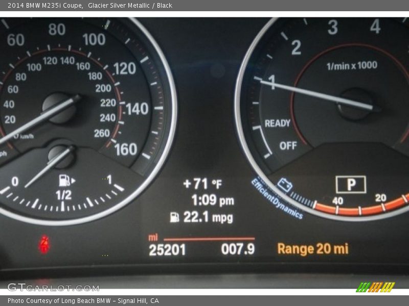 Glacier Silver Metallic / Black 2014 BMW M235i Coupe