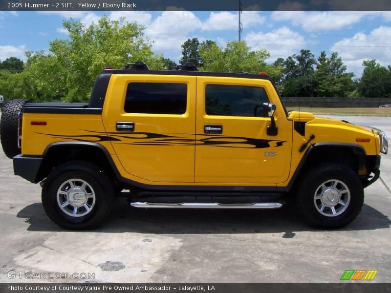 Yellow / Ebony Black 2005 Hummer H2 SUT