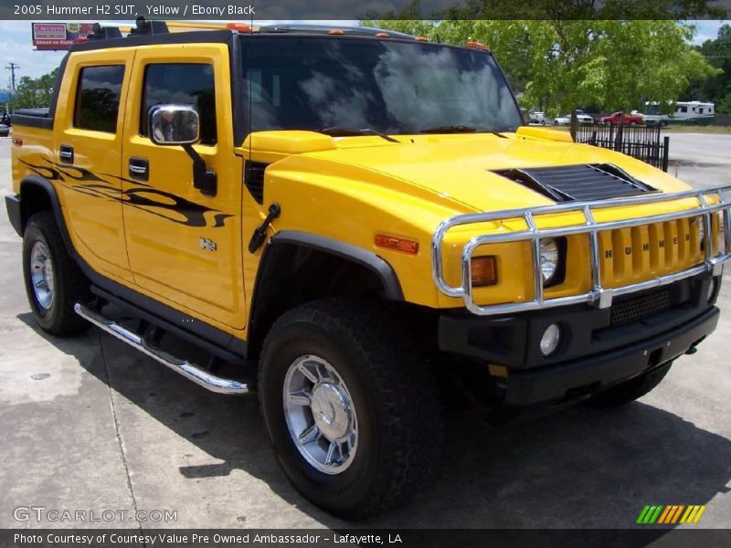 Yellow / Ebony Black 2005 Hummer H2 SUT