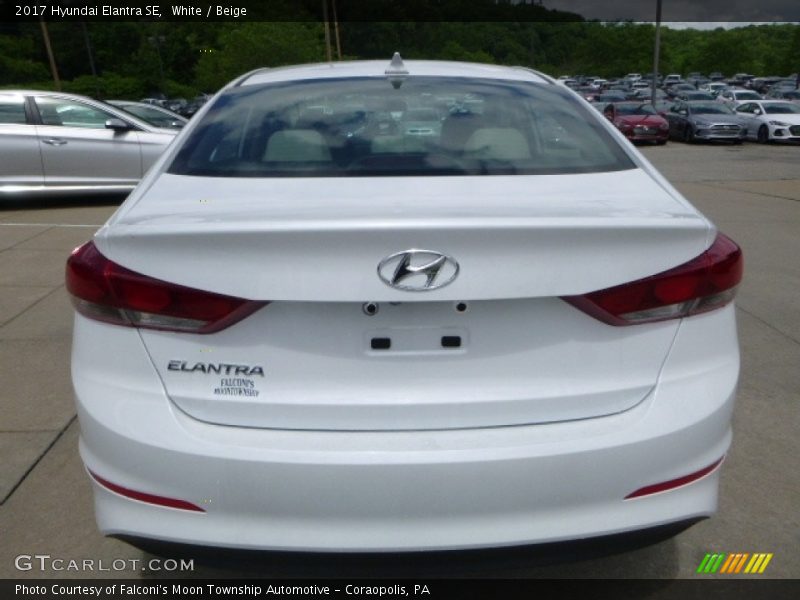 White / Beige 2017 Hyundai Elantra SE