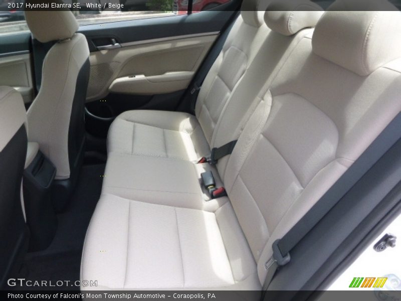 White / Beige 2017 Hyundai Elantra SE