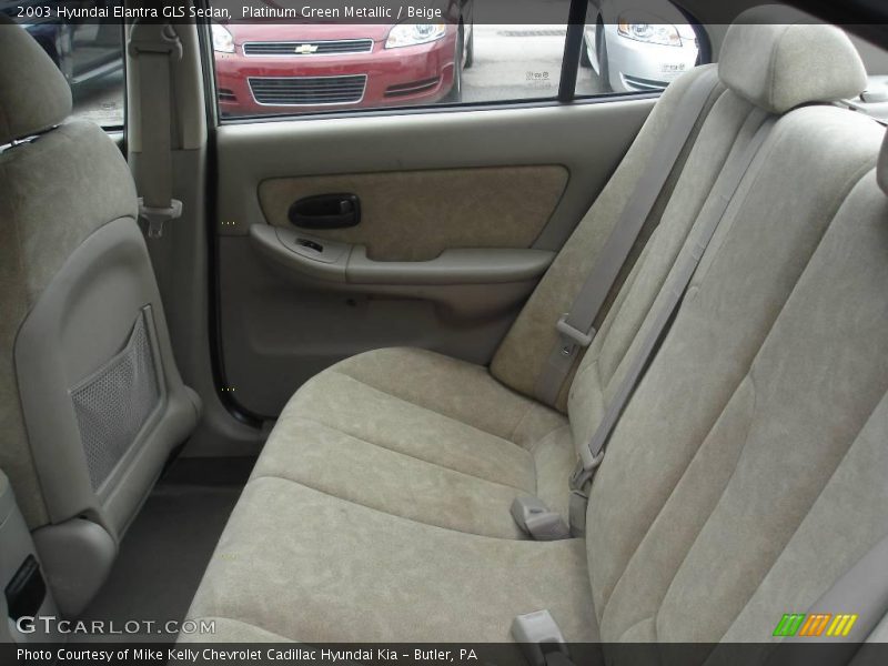 Platinum Green Metallic / Beige 2003 Hyundai Elantra GLS Sedan