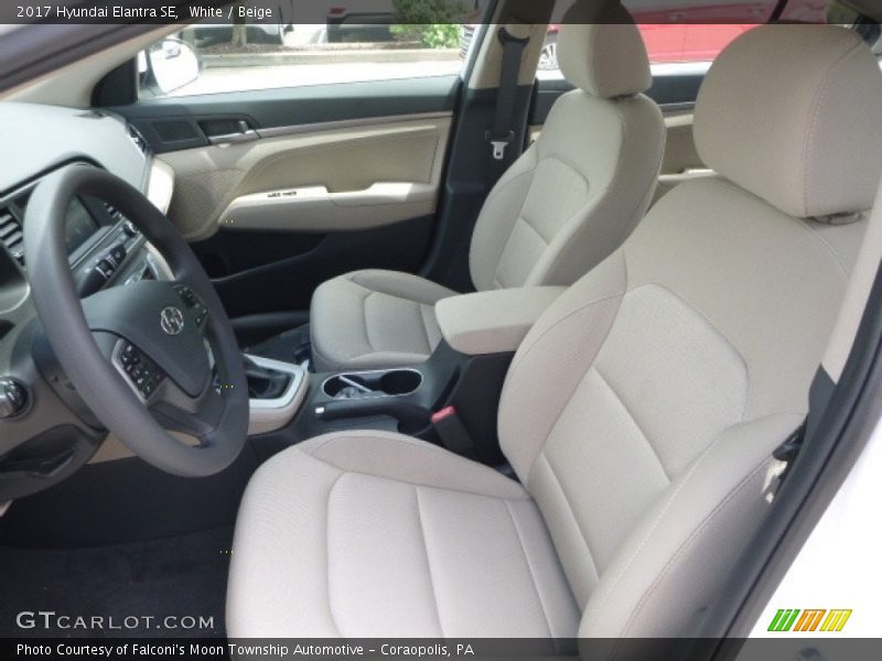 White / Beige 2017 Hyundai Elantra SE
