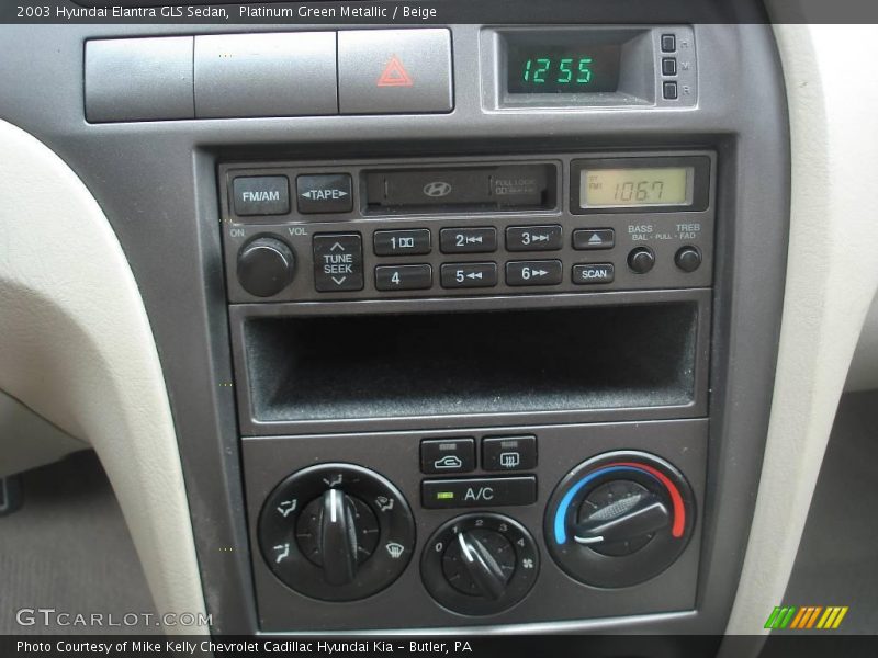 Platinum Green Metallic / Beige 2003 Hyundai Elantra GLS Sedan