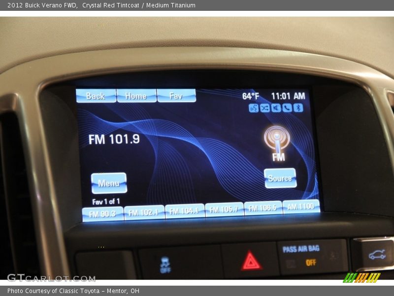Crystal Red Tintcoat / Medium Titanium 2012 Buick Verano FWD