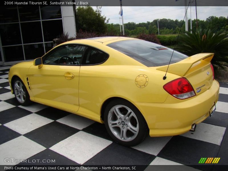 Sunburst Yellow / Black 2006 Hyundai Tiburon SE