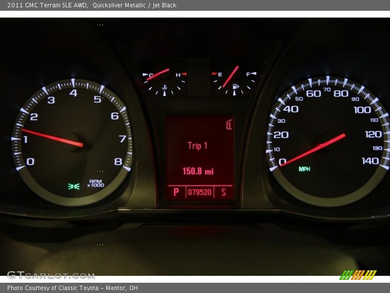 Quicksilver Metallic / Jet Black 2011 GMC Terrain SLE AWD