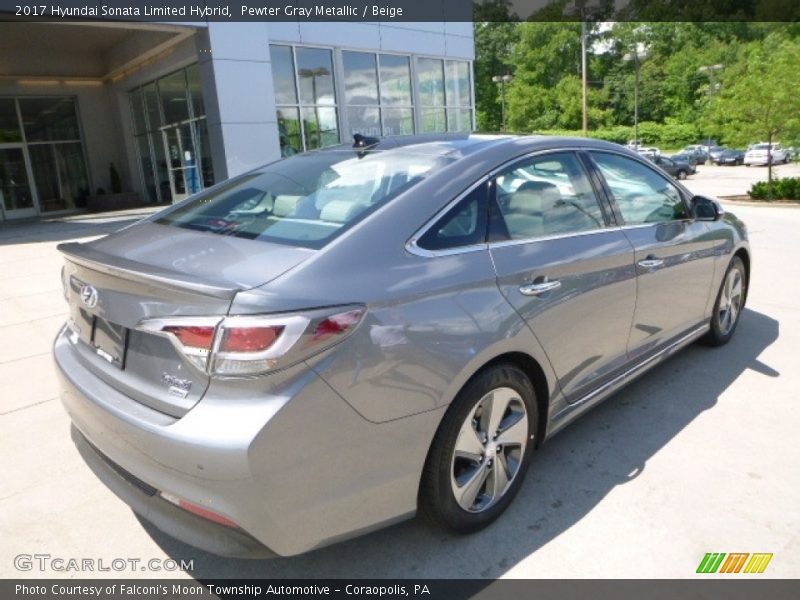Pewter Gray Metallic / Beige 2017 Hyundai Sonata Limited Hybrid