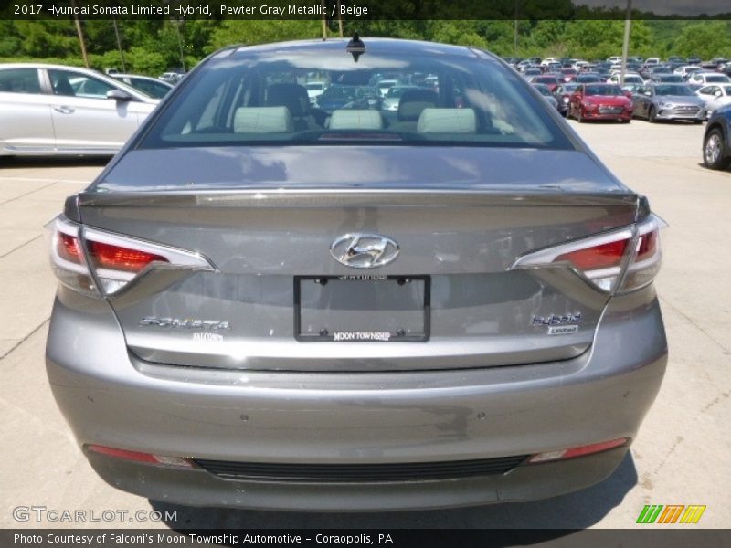 Pewter Gray Metallic / Beige 2017 Hyundai Sonata Limited Hybrid