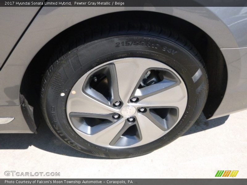 Pewter Gray Metallic / Beige 2017 Hyundai Sonata Limited Hybrid