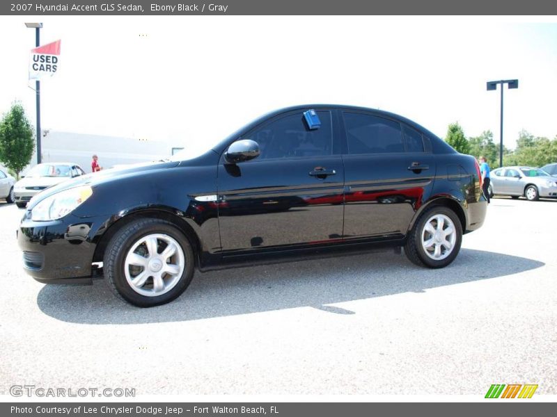 Ebony Black / Gray 2007 Hyundai Accent GLS Sedan