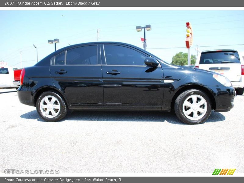 Ebony Black / Gray 2007 Hyundai Accent GLS Sedan