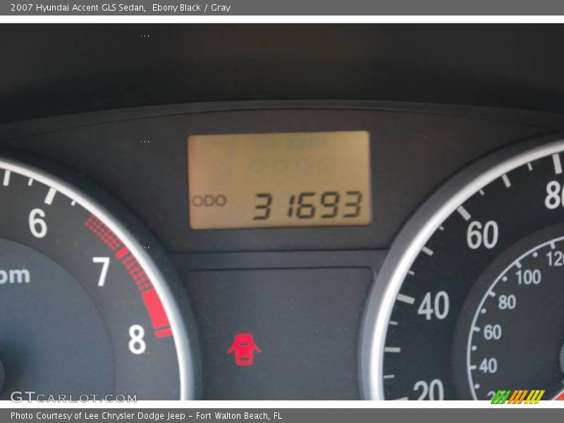 Ebony Black / Gray 2007 Hyundai Accent GLS Sedan