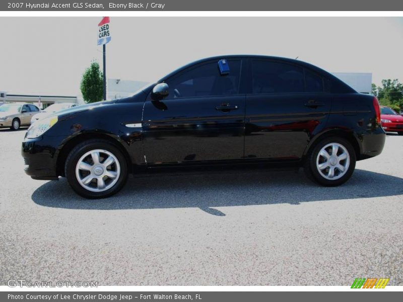 Ebony Black / Gray 2007 Hyundai Accent GLS Sedan