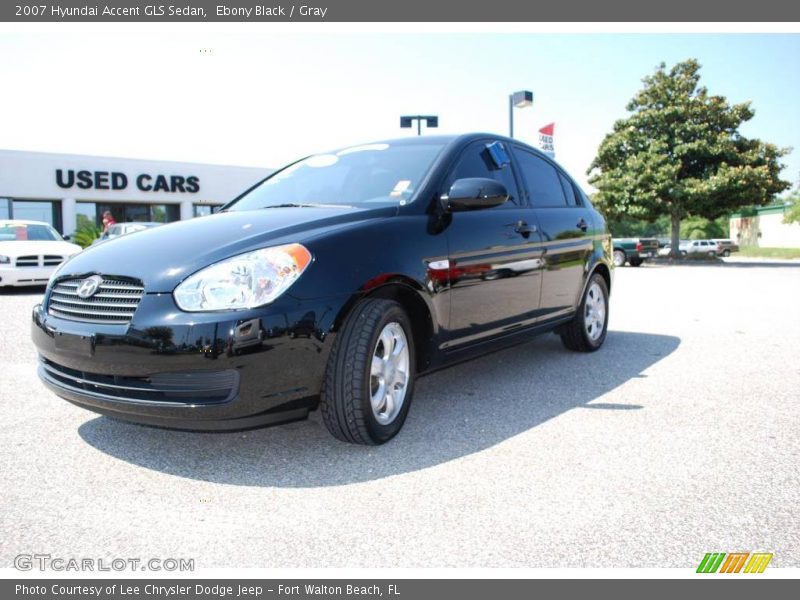 Ebony Black / Gray 2007 Hyundai Accent GLS Sedan