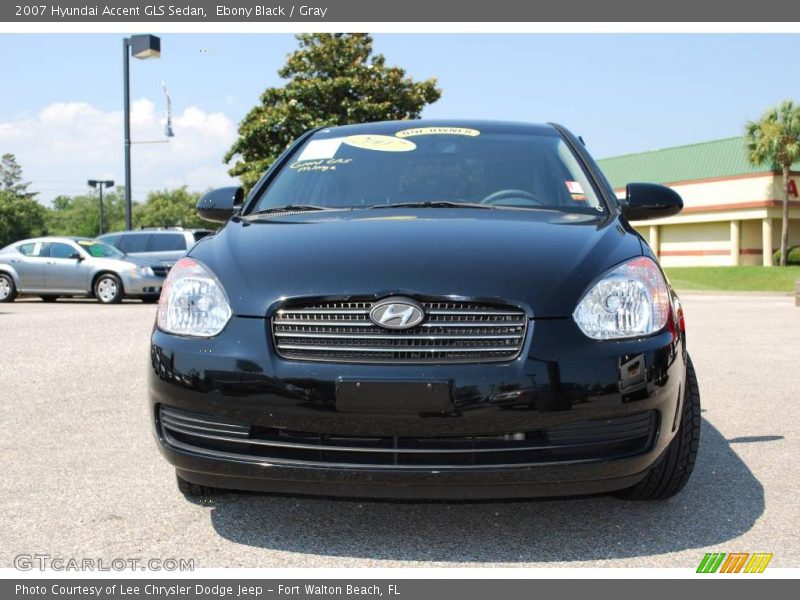 Ebony Black / Gray 2007 Hyundai Accent GLS Sedan