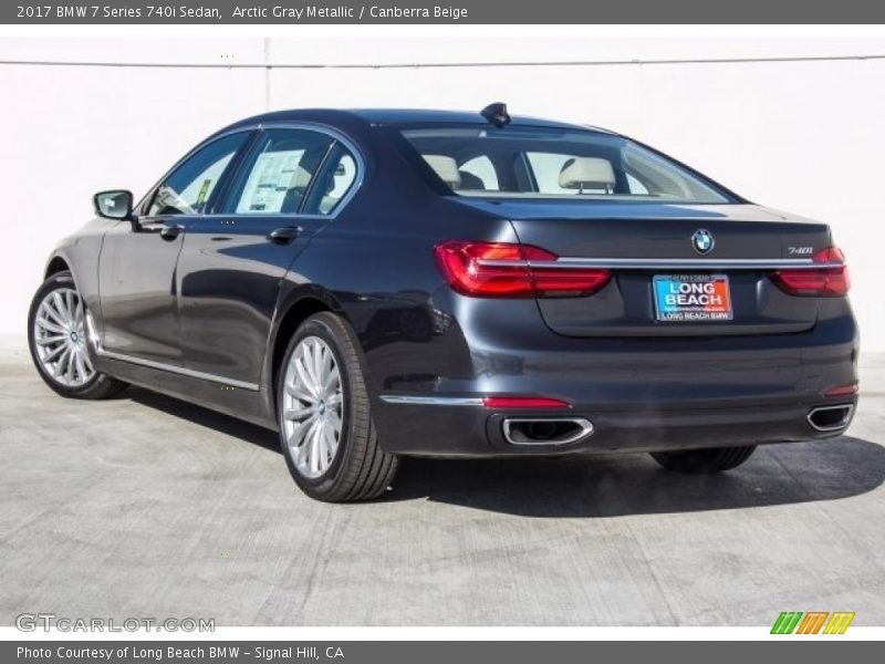 Arctic Gray Metallic / Canberra Beige 2017 BMW 7 Series 740i Sedan