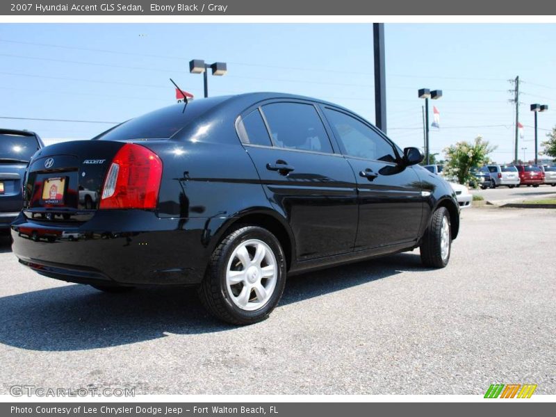 Ebony Black / Gray 2007 Hyundai Accent GLS Sedan