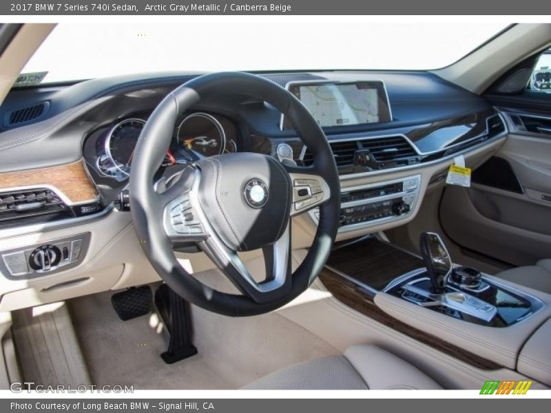Arctic Gray Metallic / Canberra Beige 2017 BMW 7 Series 740i Sedan
