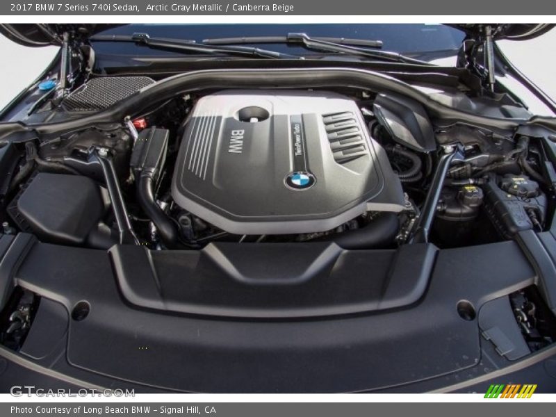 Arctic Gray Metallic / Canberra Beige 2017 BMW 7 Series 740i Sedan