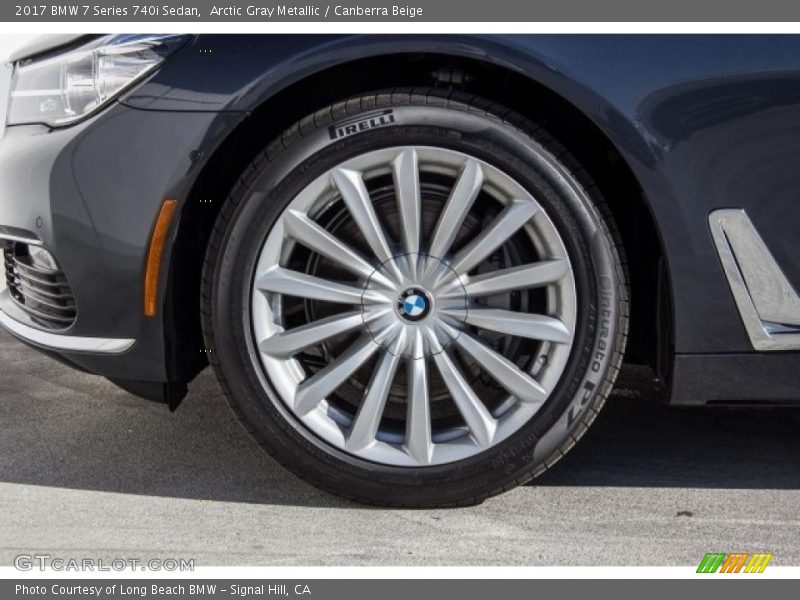 Arctic Gray Metallic / Canberra Beige 2017 BMW 7 Series 740i Sedan