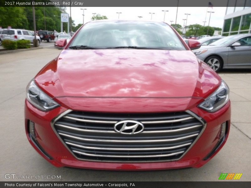 Red / Gray 2017 Hyundai Elantra Limited