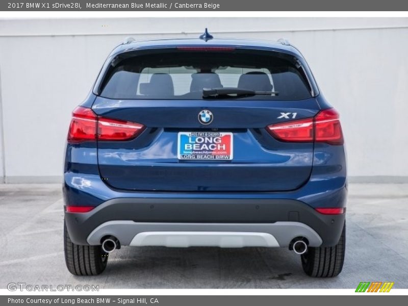 Mediterranean Blue Metallic / Canberra Beige 2017 BMW X1 sDrive28i