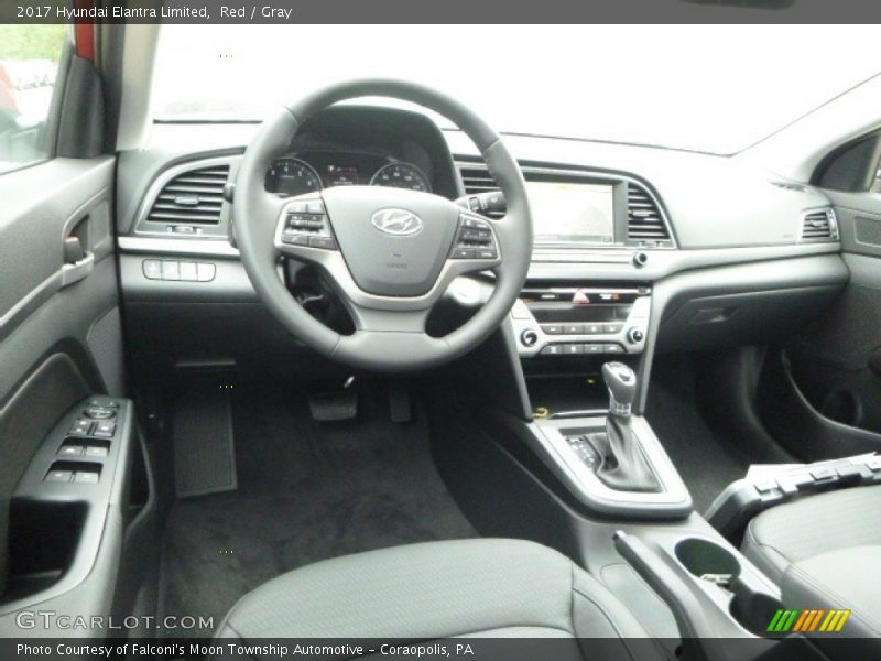 Red / Gray 2017 Hyundai Elantra Limited