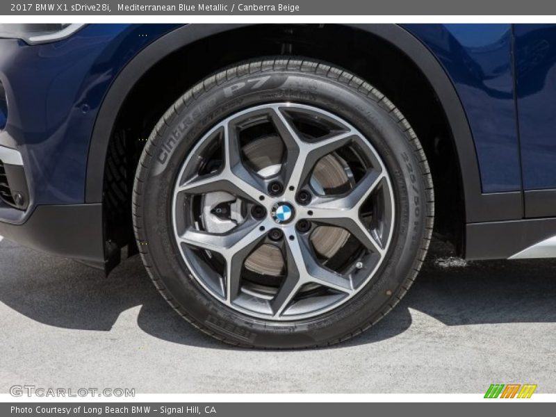 Mediterranean Blue Metallic / Canberra Beige 2017 BMW X1 sDrive28i