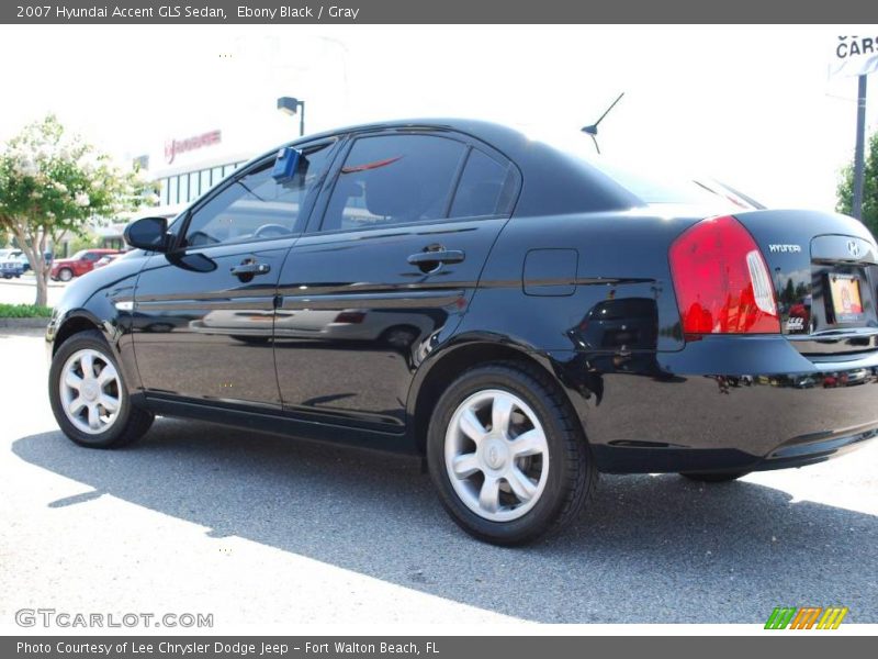 Ebony Black / Gray 2007 Hyundai Accent GLS Sedan