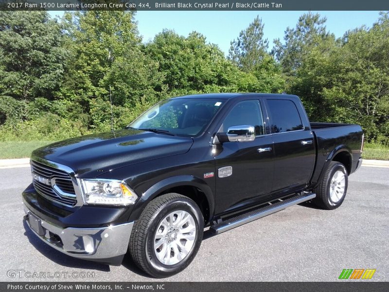 Brilliant Black Crystal Pearl / Black/Cattle Tan 2017 Ram 1500 Laramie Longhorn Crew Cab 4x4