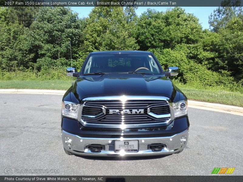 Brilliant Black Crystal Pearl / Black/Cattle Tan 2017 Ram 1500 Laramie Longhorn Crew Cab 4x4