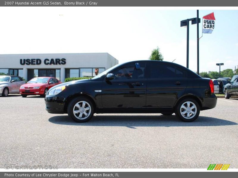 Ebony Black / Gray 2007 Hyundai Accent GLS Sedan